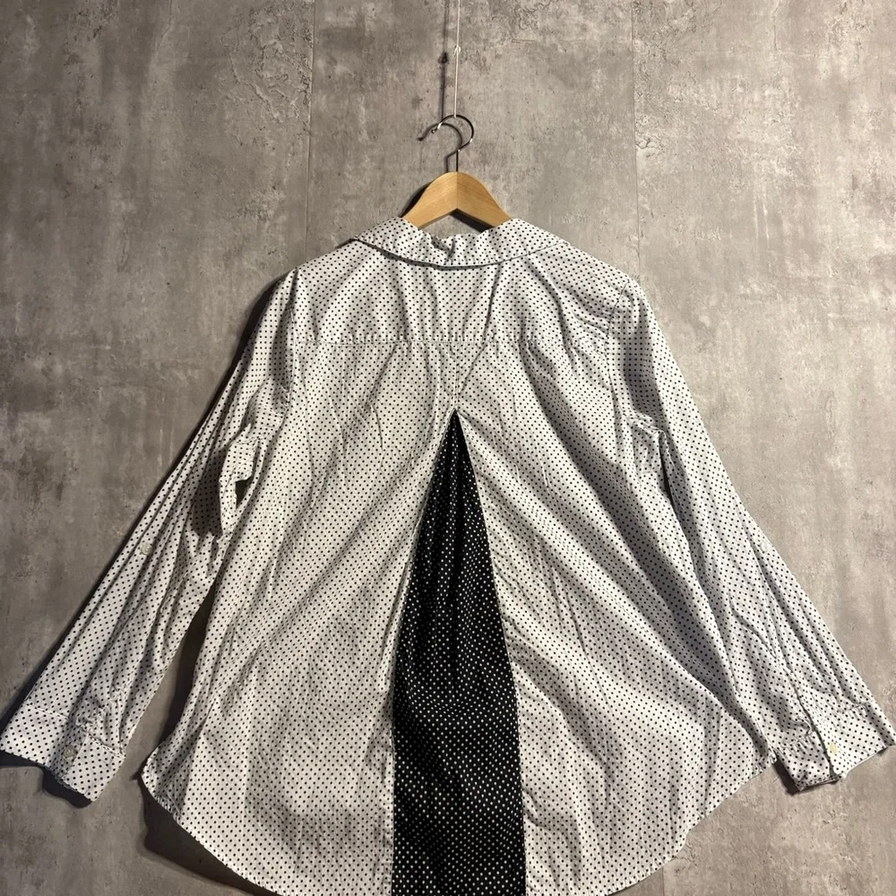Chico's White and Black Button Down Shirt - Picture 8 of 9